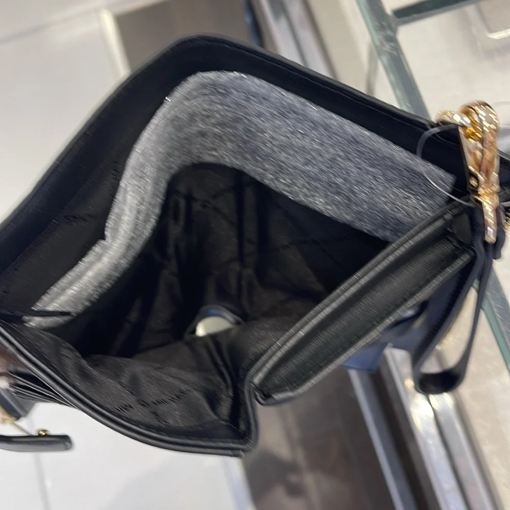 MICHAEL KORS JST LG DOUBLE ZIP WRISTLET WALLET PHONE HOLDER BLACK MULTI NWT